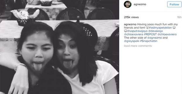 Kebersamaan Agnez Mo dan Greysia Polii