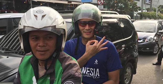 Sandiaga Hadir di Komando Run 2 dengan Tumpangan Ojek Online