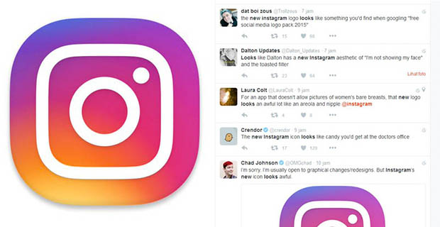 Tampilan Logo Baru Instagram Menuai Respon Negatif di Twitter