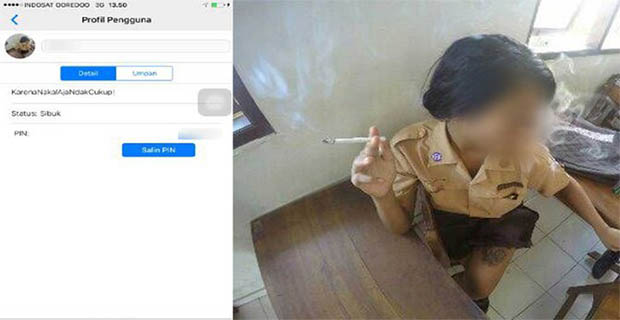 Siswi SMP Ini Mengaku Foto Tidak Senonoh di DP BBM Dirinya