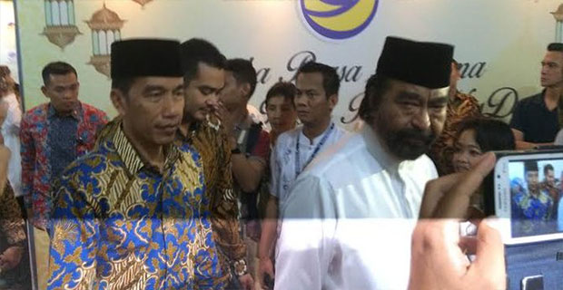 Surya Paloh Membantah Membahas Reshuffle Saat Buka Puasa Bersama Jokowi