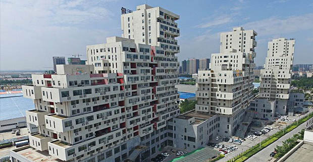 Bangunan yang Ada di Tiongkok Ini Sangat Mirip Dengan Permainan Tetris