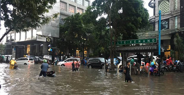 Genangan Air di Kemang Sudah Mulai Surut