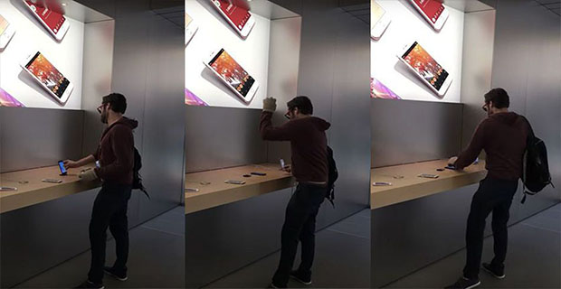 Seorang Pria di Prancis Mengamuk di Apple Store Serta Hancurkan Beberapa iPhone dan Mac