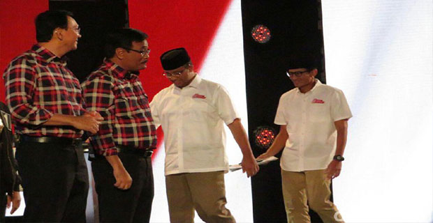 Survei : Ahok Unggul di 4 Wilayah Jakarta, Anies 2 Wilayah