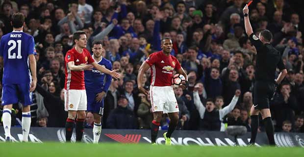 Ander Herrera Mendapatkan Kartu Merah Melawan Chelsea