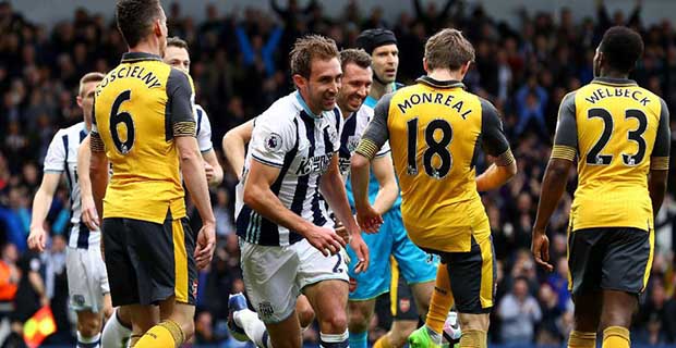 Arsenal Tumbang di Tangan West Brom 3-1
