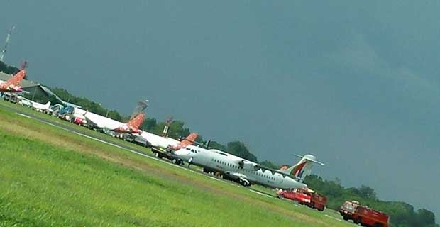 Bandara Halim Sempat Ditutup Satu Jam Pasca Ban Pecah Pesawat Pelita Air