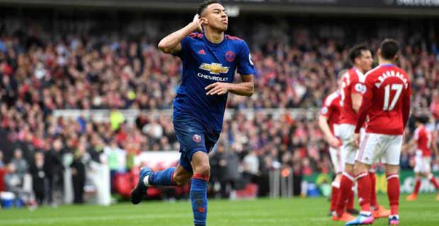 Manchester United Geser Arsenal Usai Melibas Middlesbrough 3-1